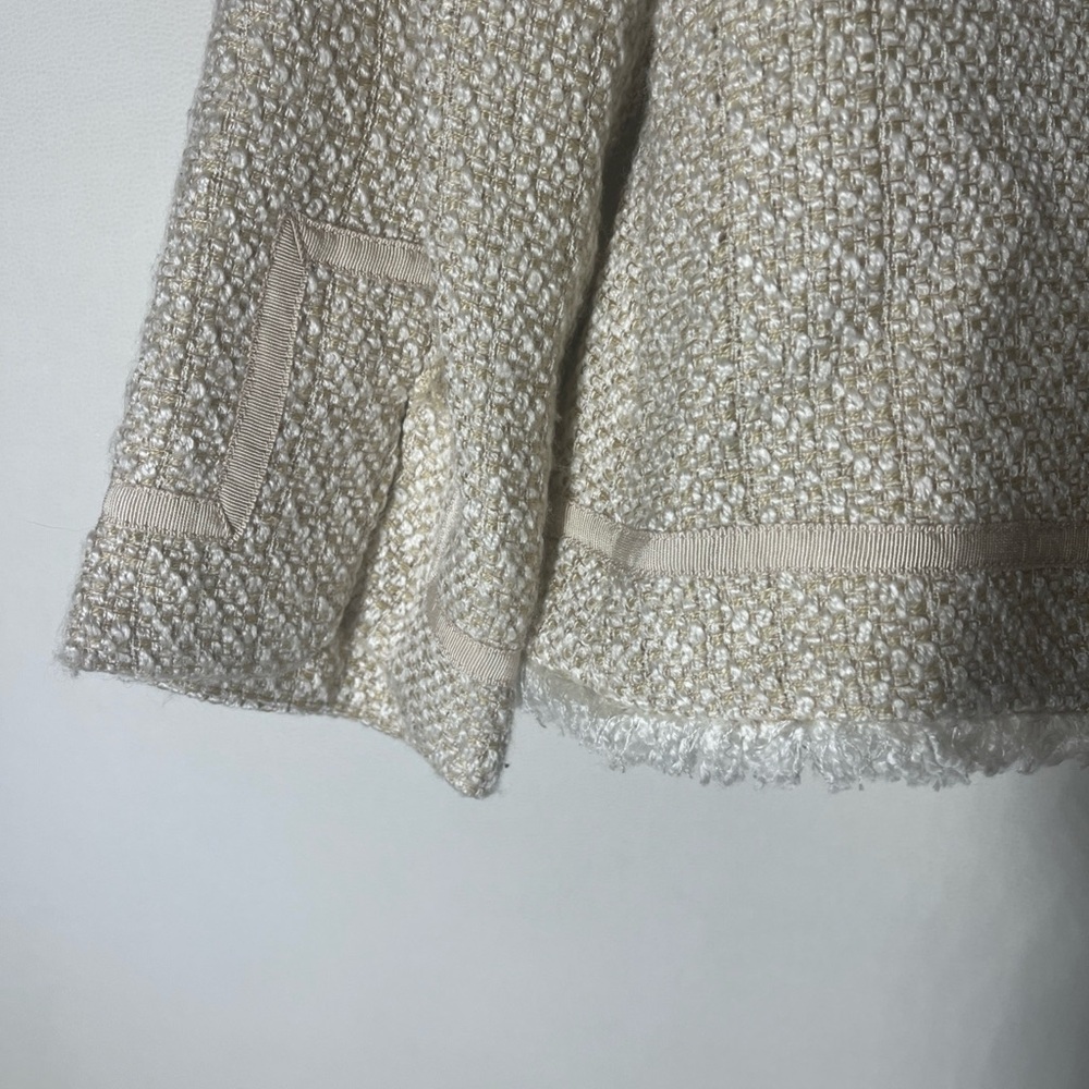 True Meaning Cream Blazer Cropped Open Front - image 5